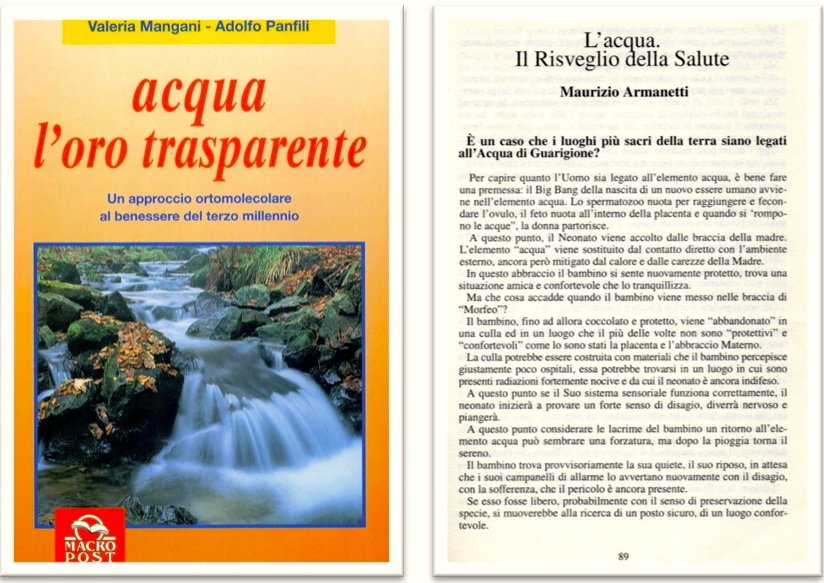 Capitolo di Maurizio Armanetti nel libro "acqua l'oro trasparente"