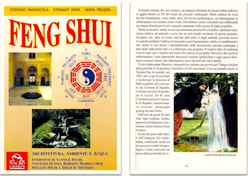 Testimonianze - Libro " Feng Shui" parla delle straordinarie capacità del Rabdomante Professionista Maurizio Armanetti